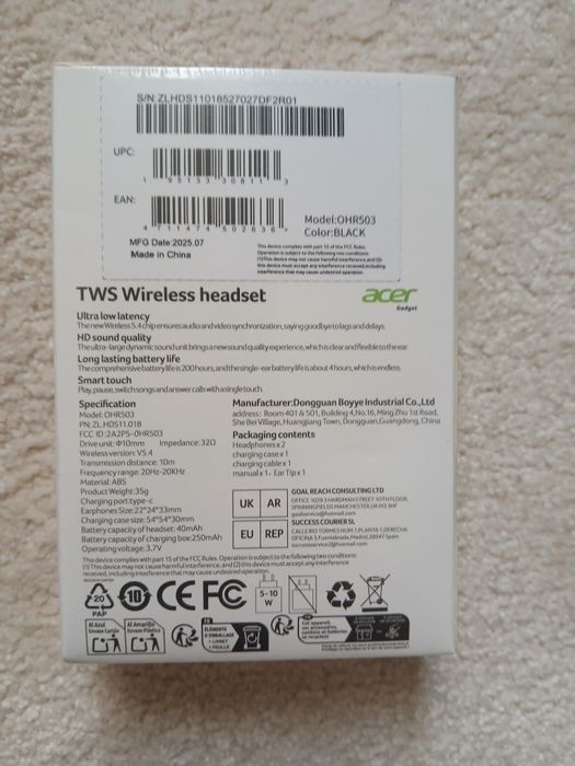 Căști Acer Wireless