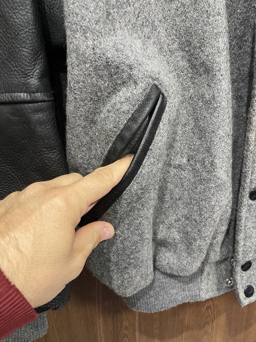 Мъжко якета естествена кожа Bomber Jacket Varsity Leather Baseball