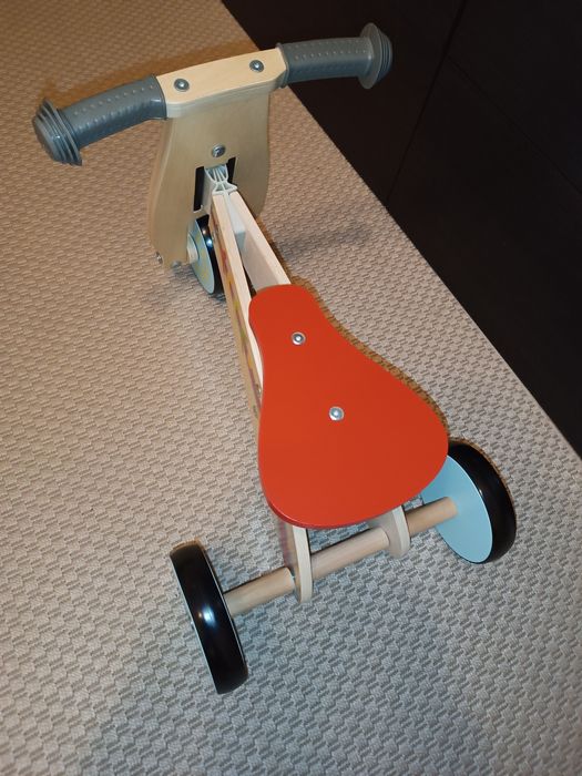 Дървено колело с 3 гуми