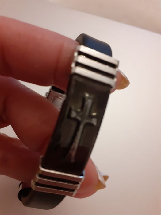 Brățară metal și cauciuc