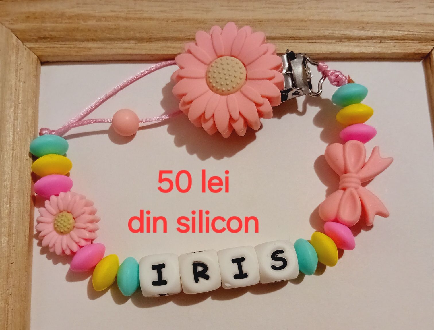 Lantisoar de suzeta din silicon alimentar