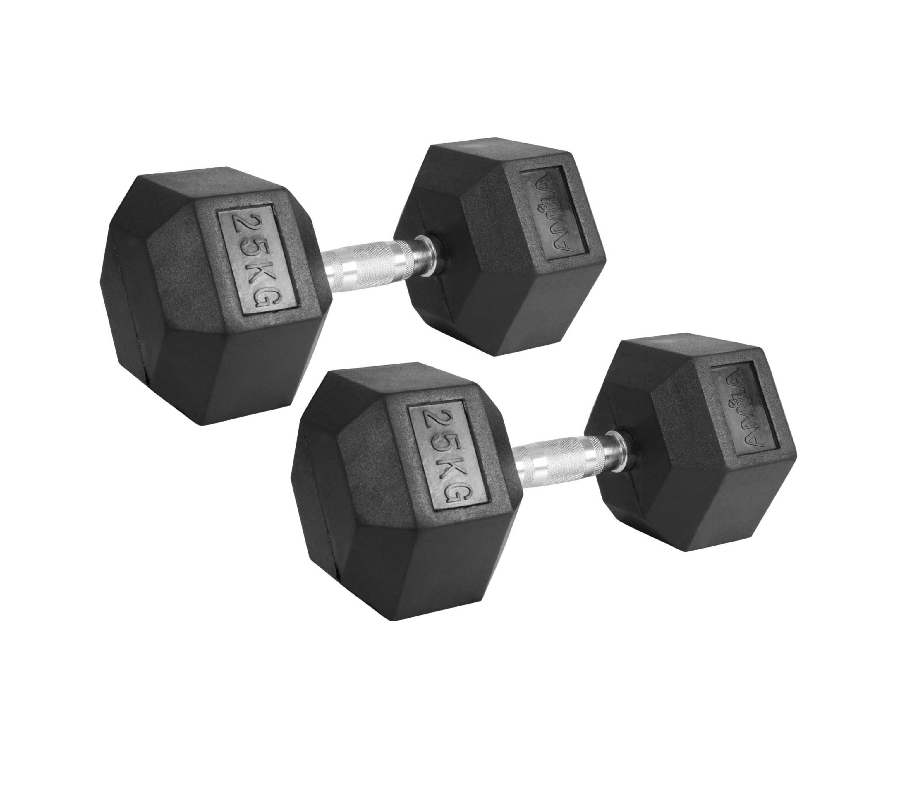 Дъмбели Хекс Pro , Фиксирани Гири HEX 2 × 25 кг, Dumbbells