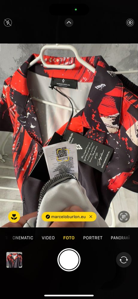 Compleu Marcelo Burlon vara camasa pantaloni scurti