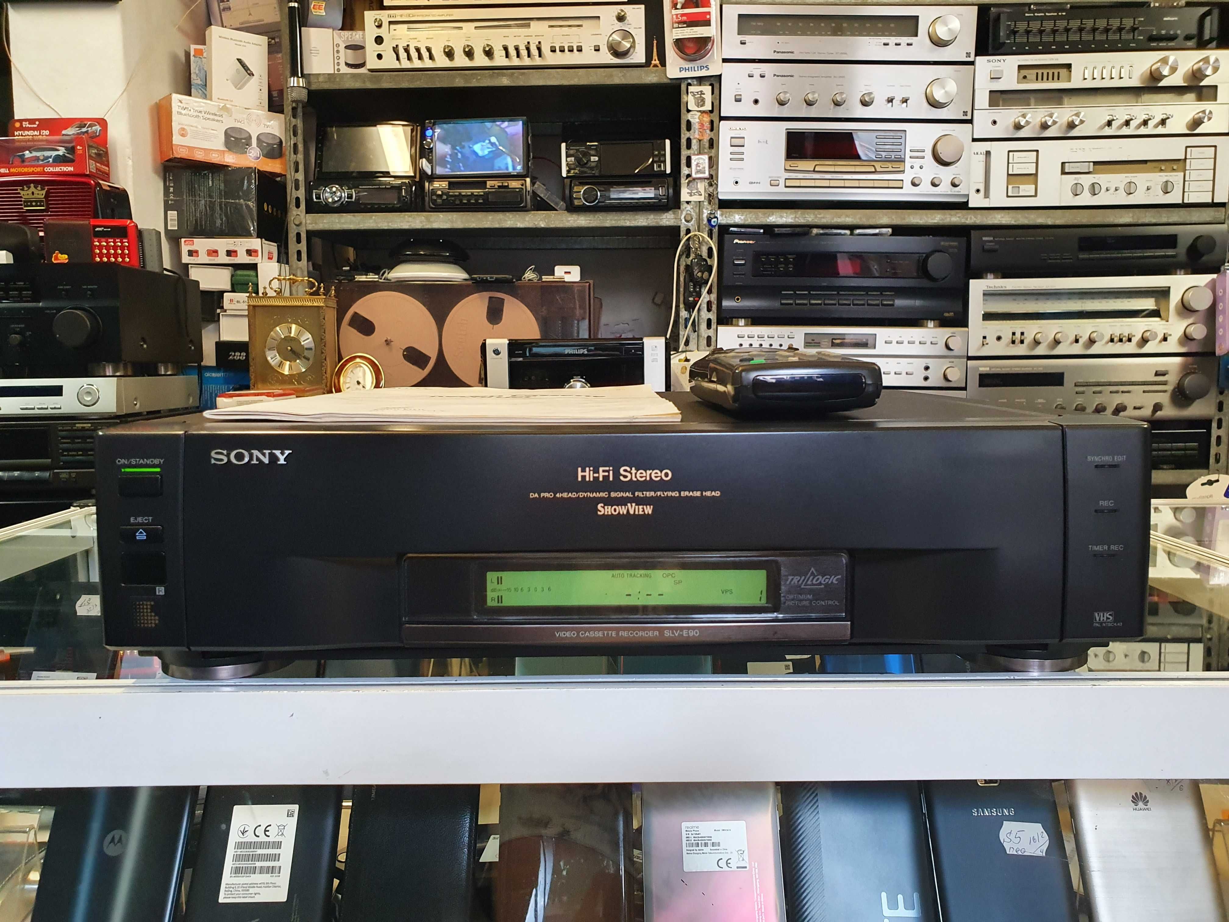 Записващо стерео видео SONY SLV-E90 Hi-Fi видеорекордер с дистанционно