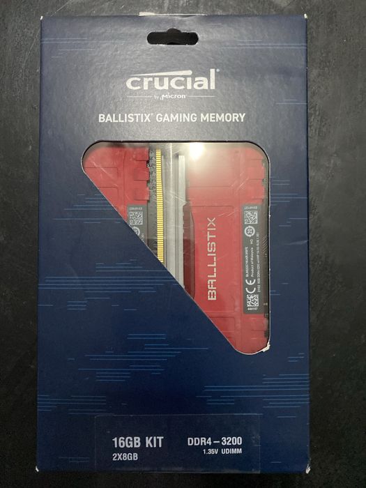 Memorie Desktop PC Crucial Ballistix 16GB (2x8GB) DDR4 3200MHz CL16