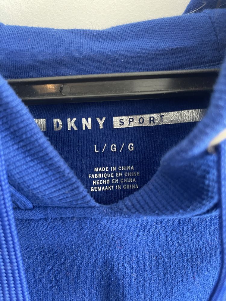 Hanorac bumbac DKNY sport ML albastru intens