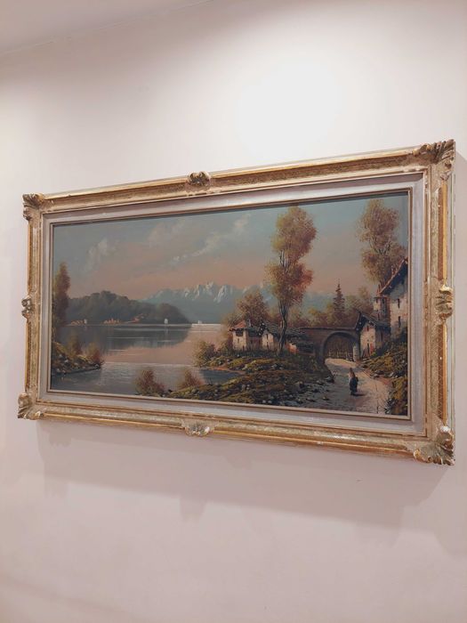 Картина масло върху мед с рамка