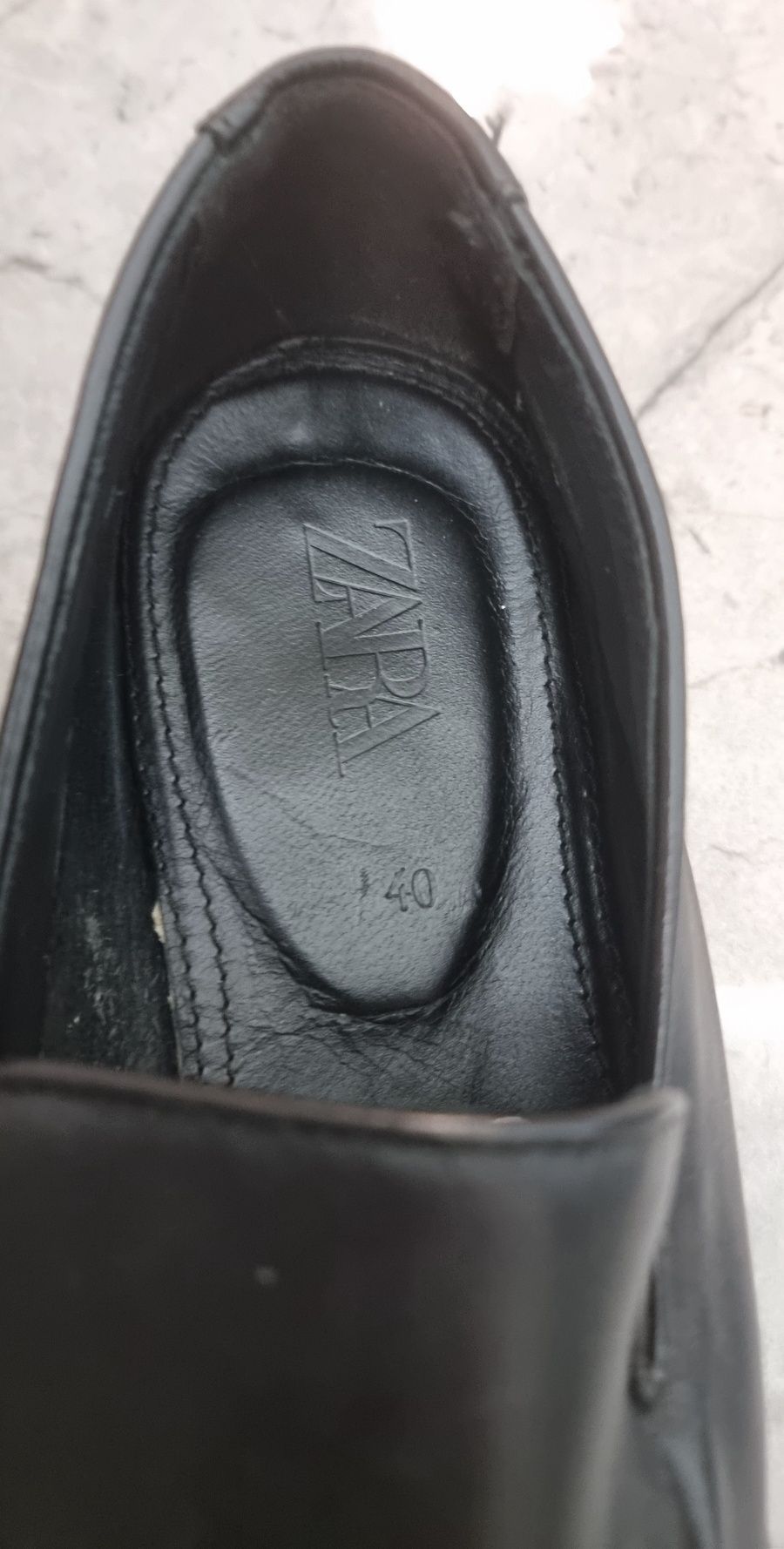 Pantofi barbatesti Zara din piele, marimea 40, ca noi