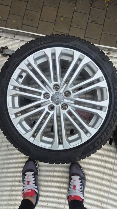 Jante audi r18 ,a4,a5,a6,5x112,cu anvelope iarna 245/40/18