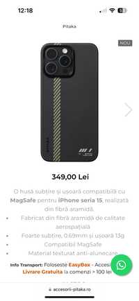 Husa Pitaka Break the Line 600D pentru iPhone 15 Pro