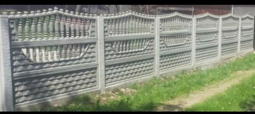Gard din placi beton/ porti metalice