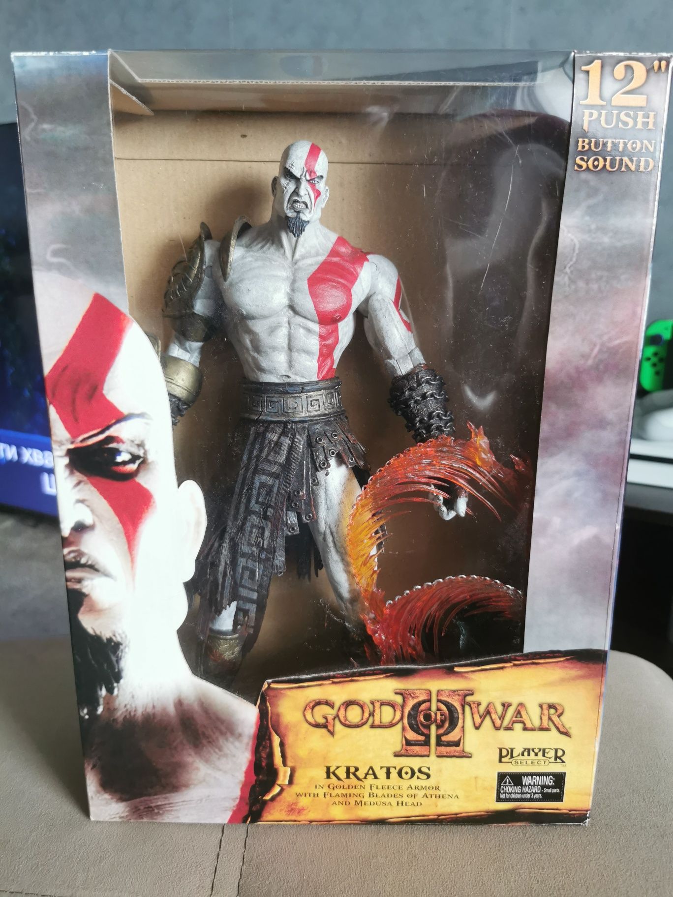 God of War II 12" Kratos Medusa Head Player Select PS2 12 инча