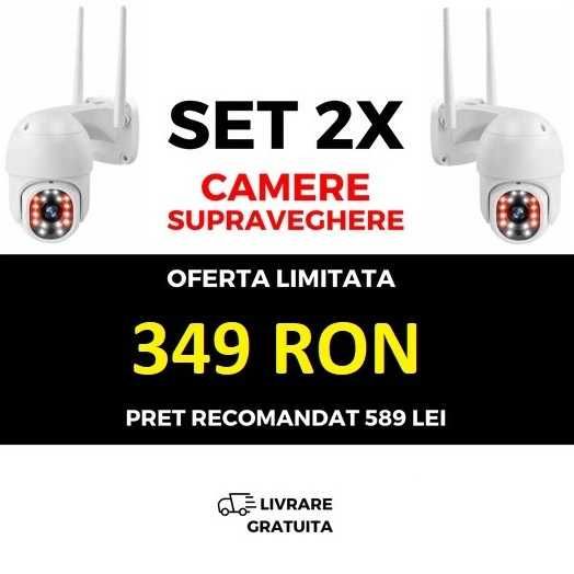 set 2 camere mari wi fi IP