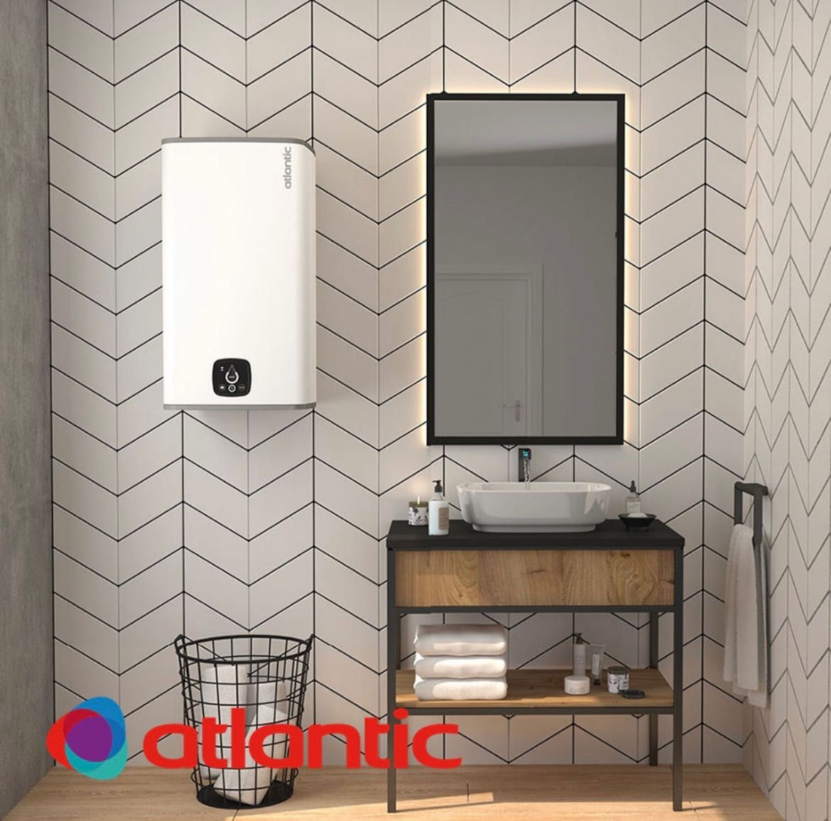 Бойлер Atlantic Steatite 100 л Wi-Fi, 5 г гаранция, -190 лв от магазин