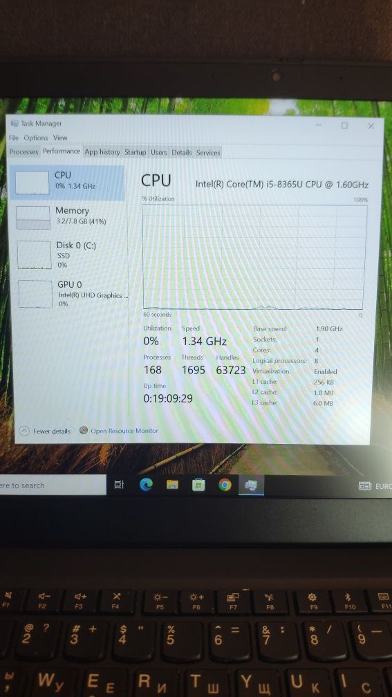 Лаптоп Леново Lenovo T490S тъчскрийн дисплей touchscreen с  windows 11