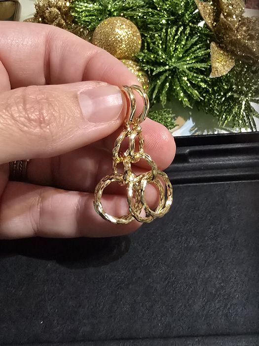 Cercei placati cu aur 14 karate