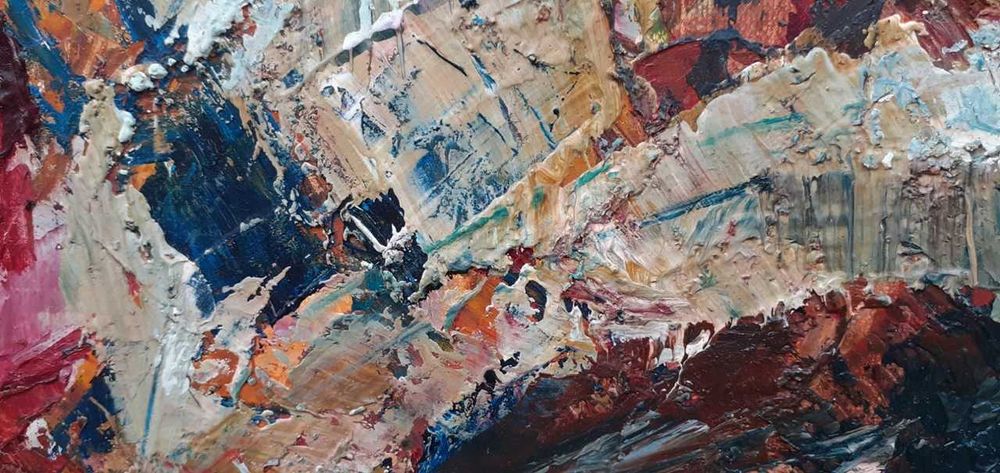 Tablou vechi - flori rosii - semnat Tuculescu