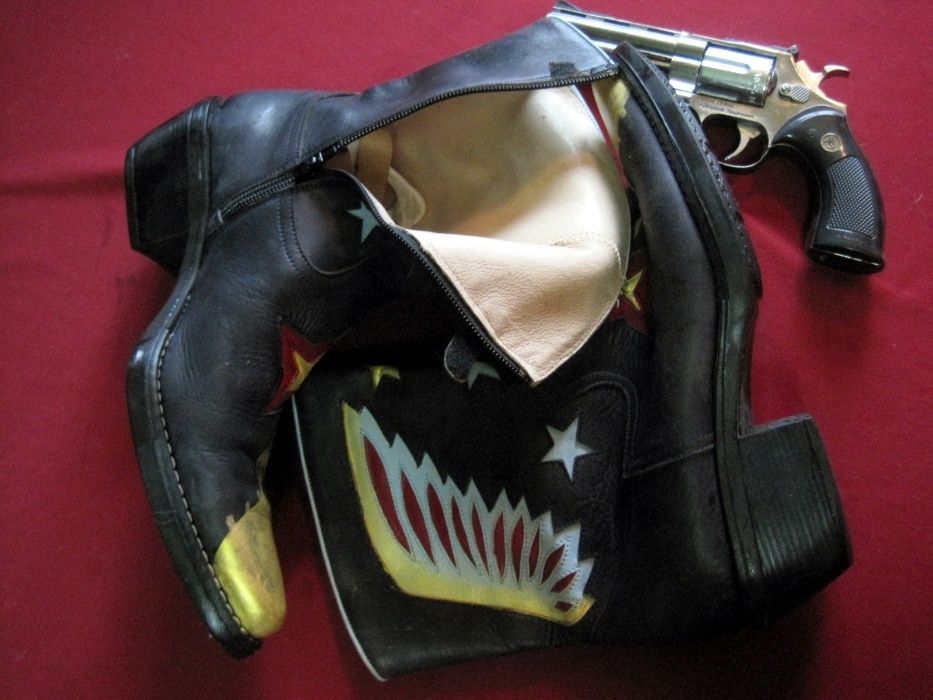 Боти, каубойски, американски, оригинални, естествена телешка кожа