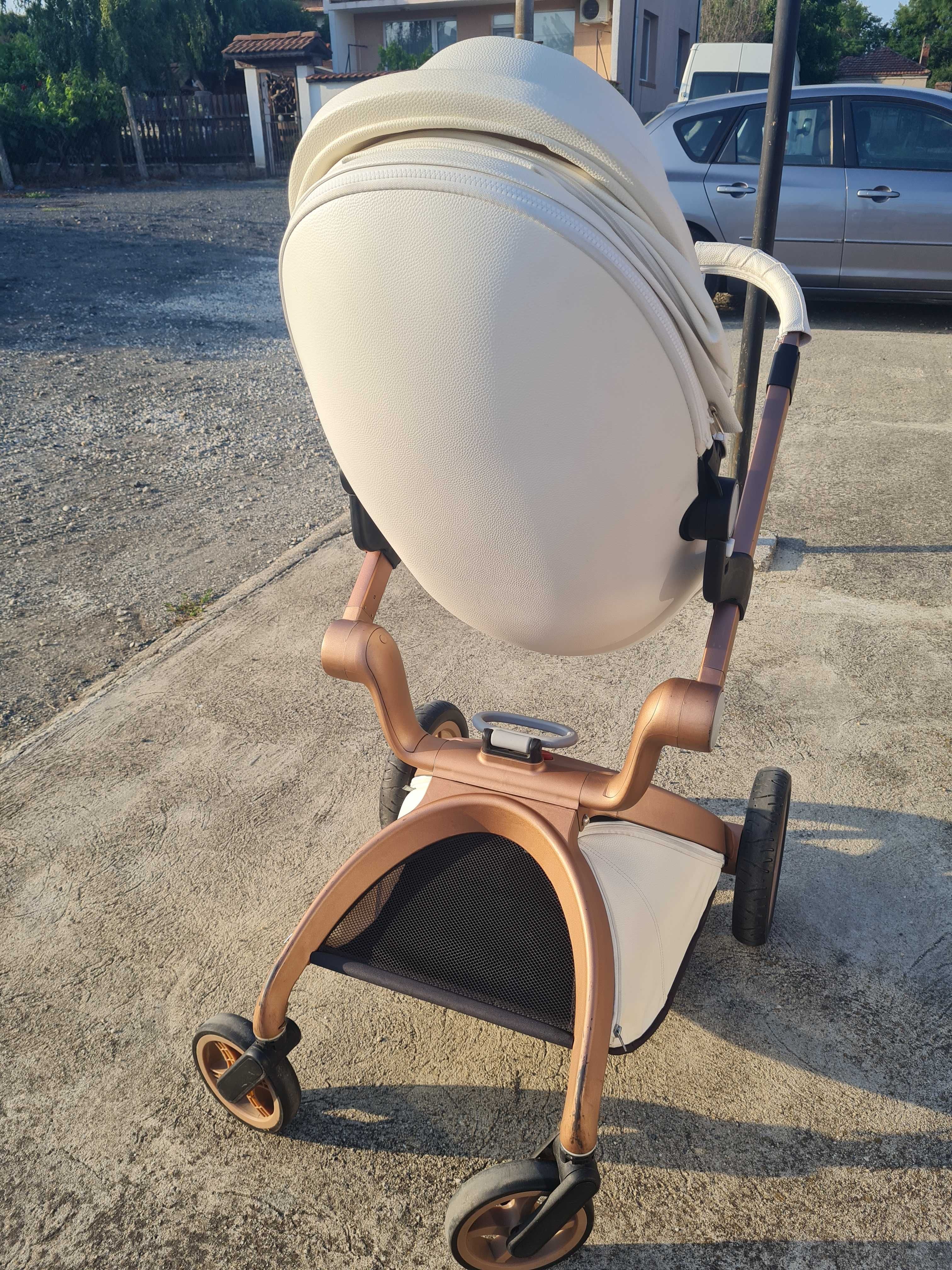 Бебешка количка FINTERA DELUXE, модел 2 В 1, Еко кожа