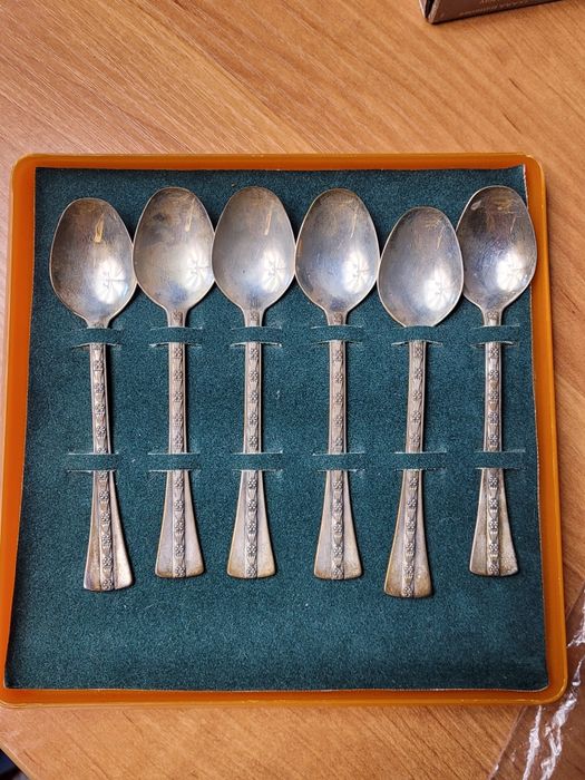Серебряные ложки СССР.  Наборы по 6шт.