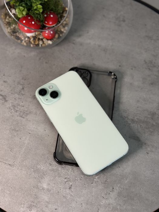 iPhone 15 Plus 93% impecabil + Husa| Green 128 GB|