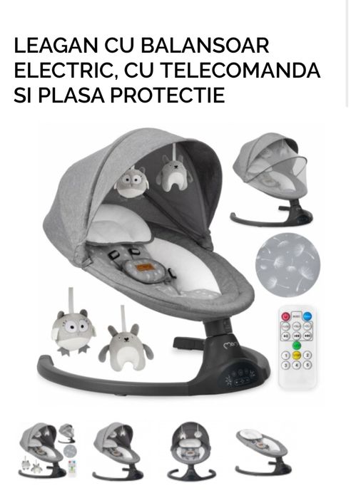 Leagan electric cu balansoar si telecomanda – folosit putin