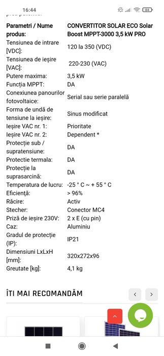 Invertor solar BLU POWER ECO