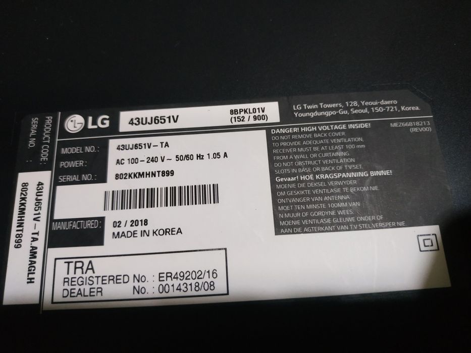 Телевизор LG 43 4 K