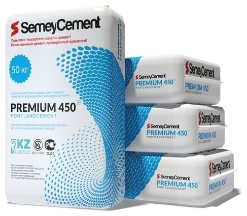 Цемент Кызылорда 450М  Семей 50кг марка 450
