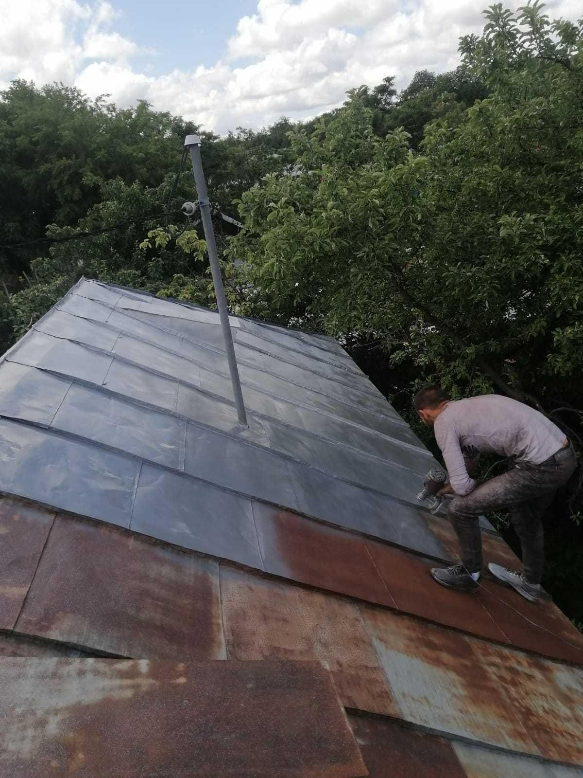 Vopsitor la tabla pe acoperis la casa, blocuri si alte suprafete