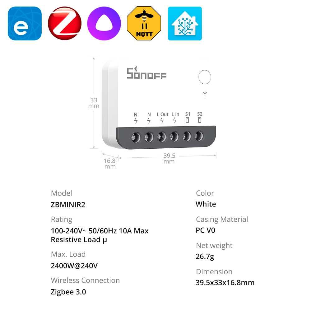 Sonoff ZBMINIR2 - ZigBee - Умный Реле