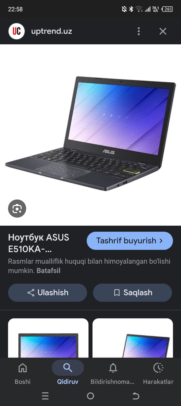 Noutbuk Acer 512talik