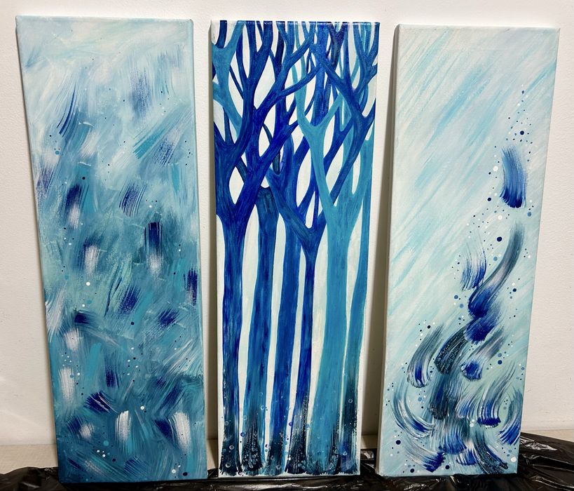 Set 3 tablouri acrilice 20x60 cm