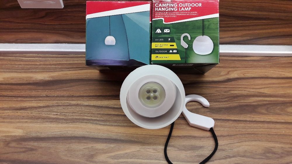Къмпинг LED лампа с въже за закачане