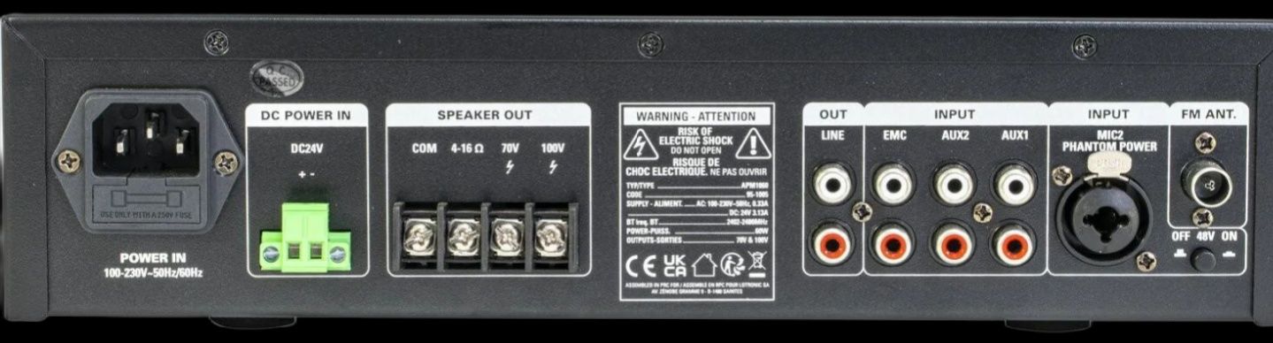 Усилвател BST APM1060 – Компактен PA миксер-усилвател, 60 W, с USB, SD