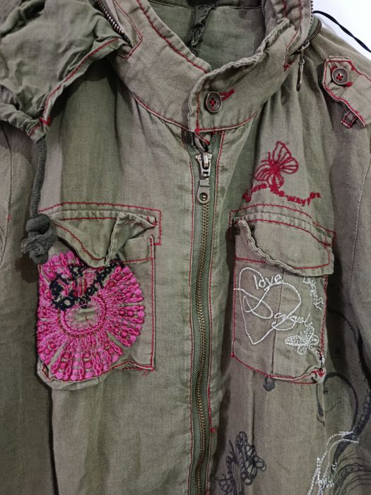 Jacheta Desigual Kiss Love Sex dama mărimea XS S 36 Hippie Punk Rock.I