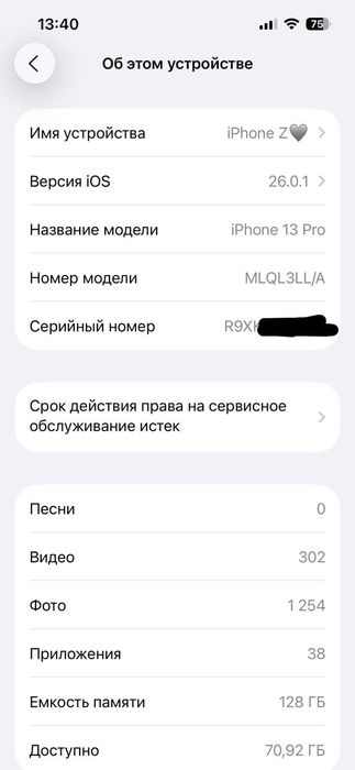 Iphone 13 pro 128 gb