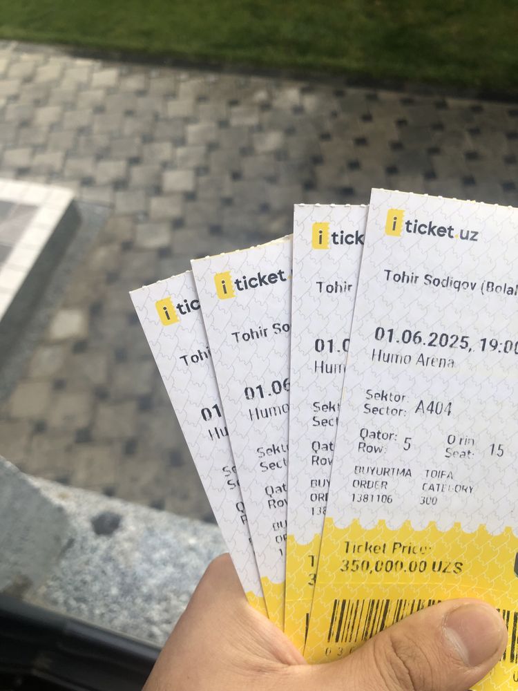 Tohir sodiqov konsertiga biletlar