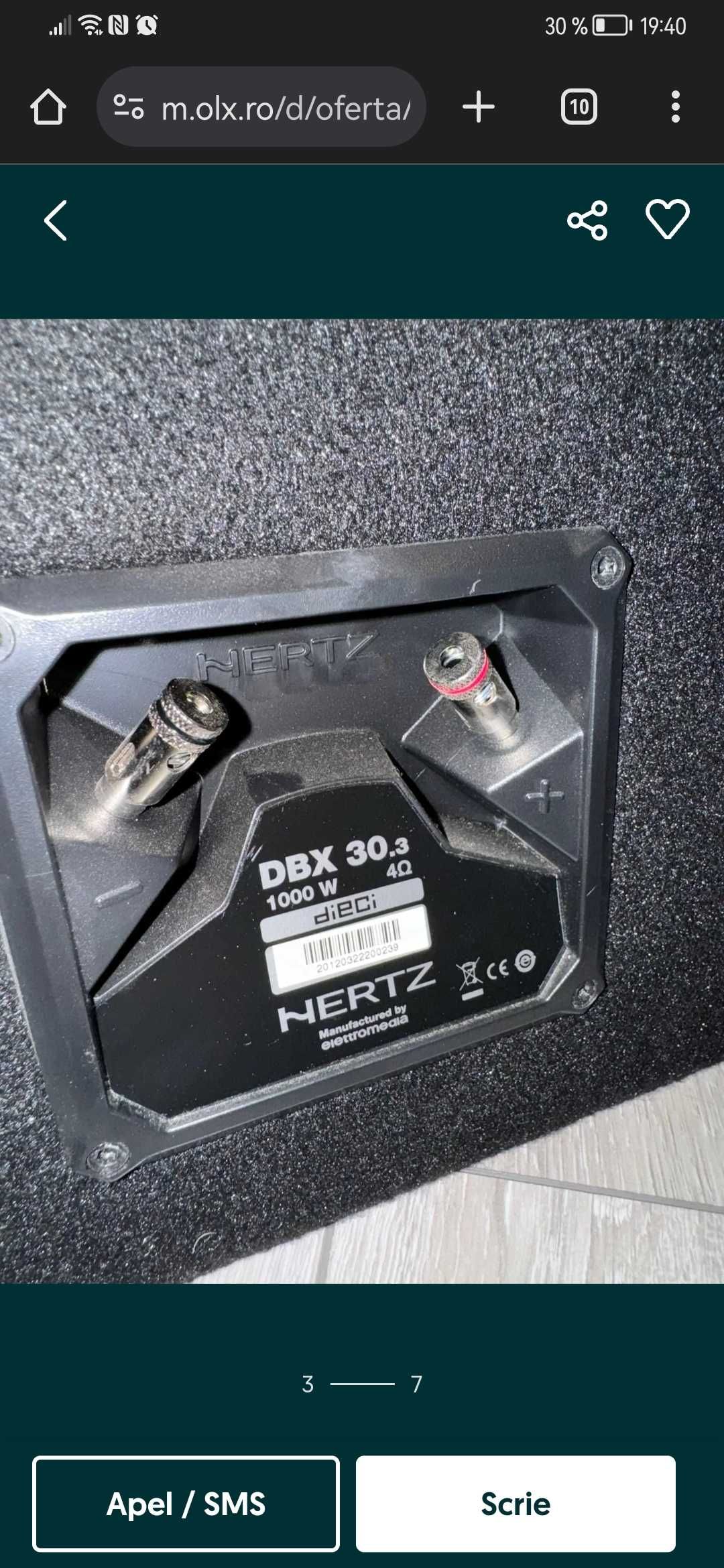 Subwoofer auto herzt