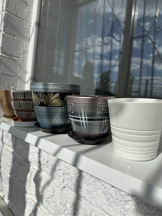 Продам горшки керамика 11см