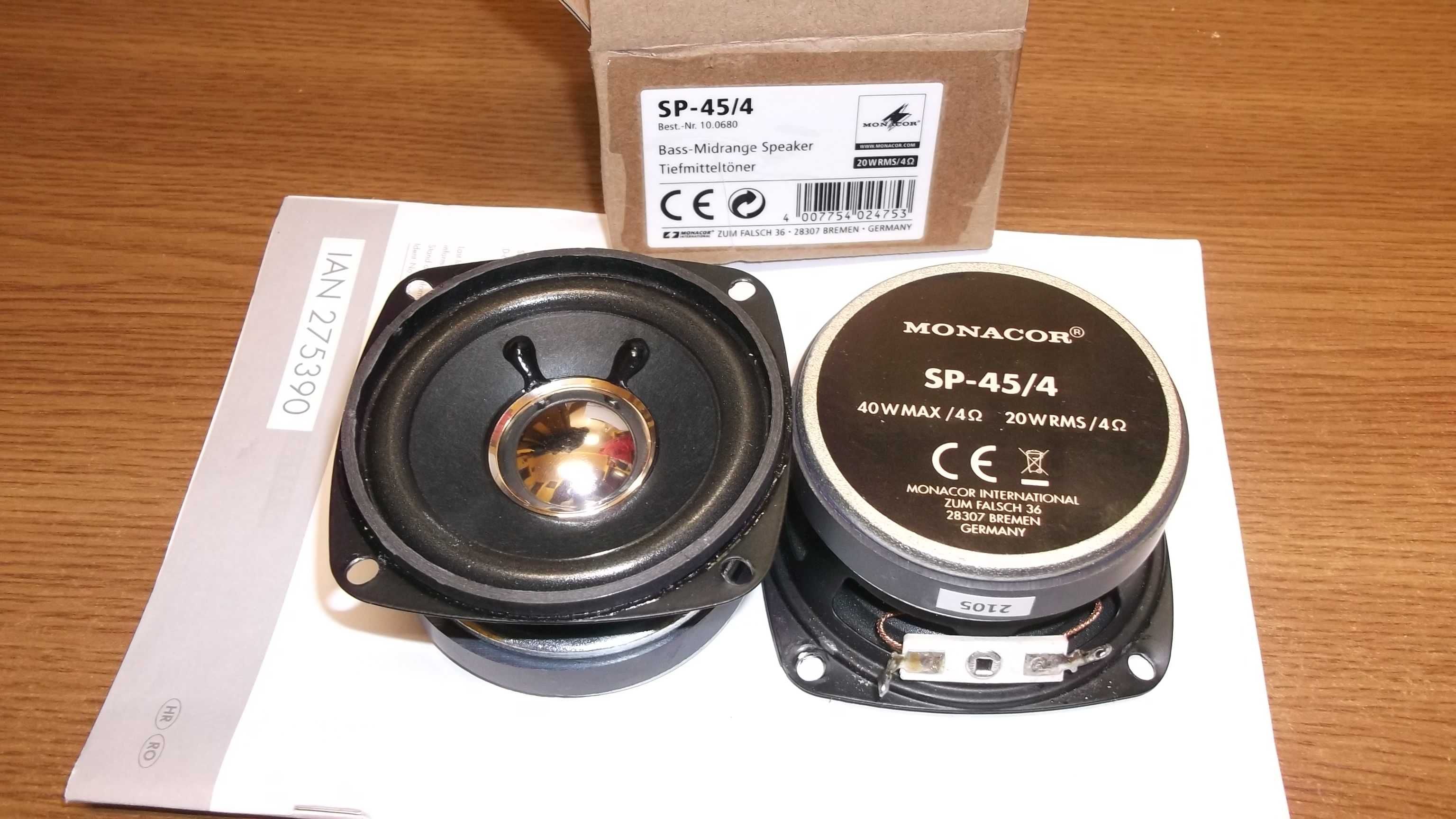 Boxe Audio Profesionale Germania 4ohm, 40W, 20W RMS