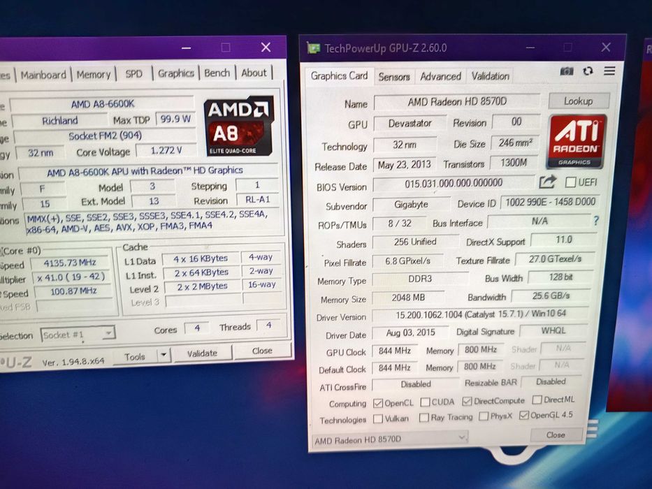 Kit esports gaming, AMD A8-6600K + placa baza Gigabyte + video 2gb