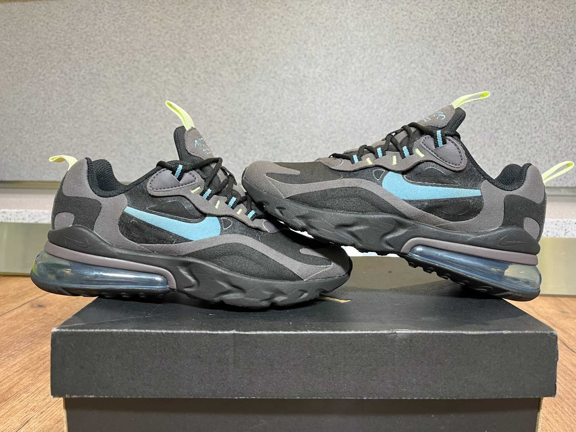 ОРИГИНАЛНИ *** Nike Air Max 270 React  Black/Cerulean/Thunder Grey