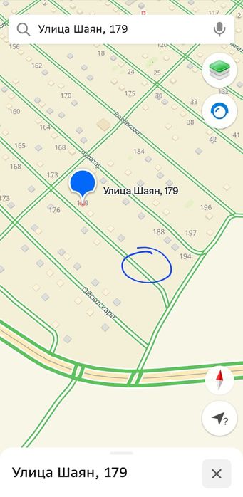 Түркістан қаласы, Шаян көшесі  189 жер телімі. Есім Хан даңғ-на жақыны