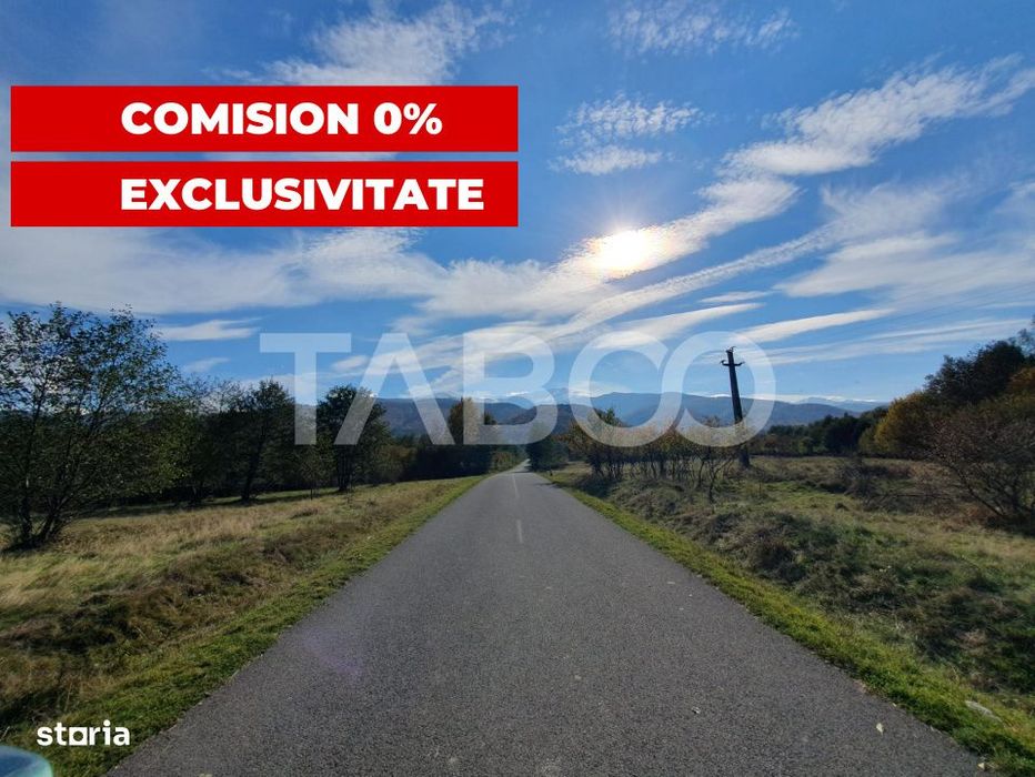 Teren in suprafata de 2990 mp cu vedere la munte zona turistica Lisa