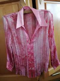 Bluză din mătase cu mâneca 3 sferturi