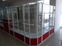 Прилавок витрина стеклянная из профиля, оборудование для магазина asvp