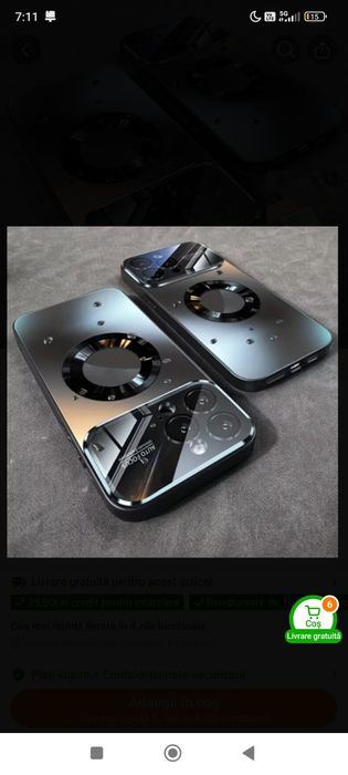 Husa titan telefon iPhone 16 pro max noua conectare wireless, magnetic