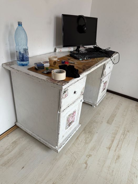 mobila birou 5 piese-lemn masiv 5 piese