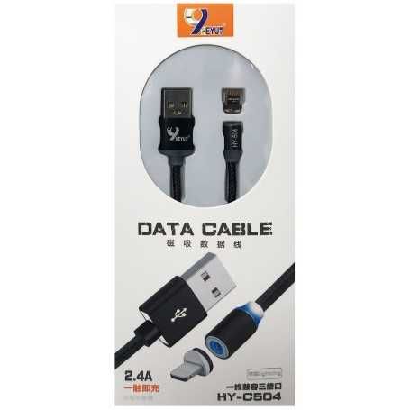 Cablu iphone magnetic led